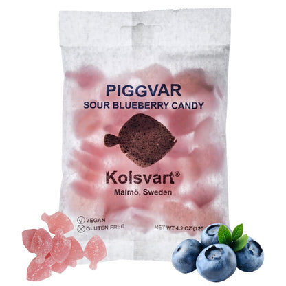 Kolsvart Sour Blueberry Fish (Piggvar)