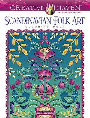 Scandinavian Folk Art Coloring Book