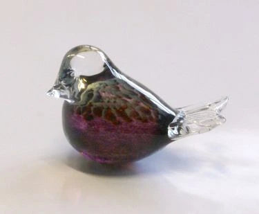 Bianco Blu of Finland Purple Glass Bird