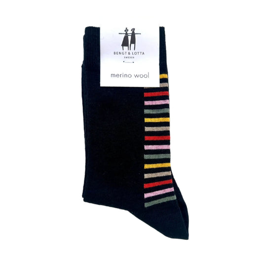 B&L Socks "Ladder, Black"