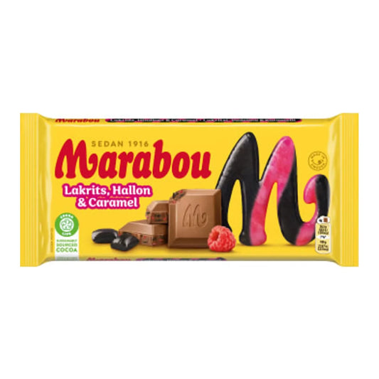 Marabou Lakrits, Hallon & Caramel