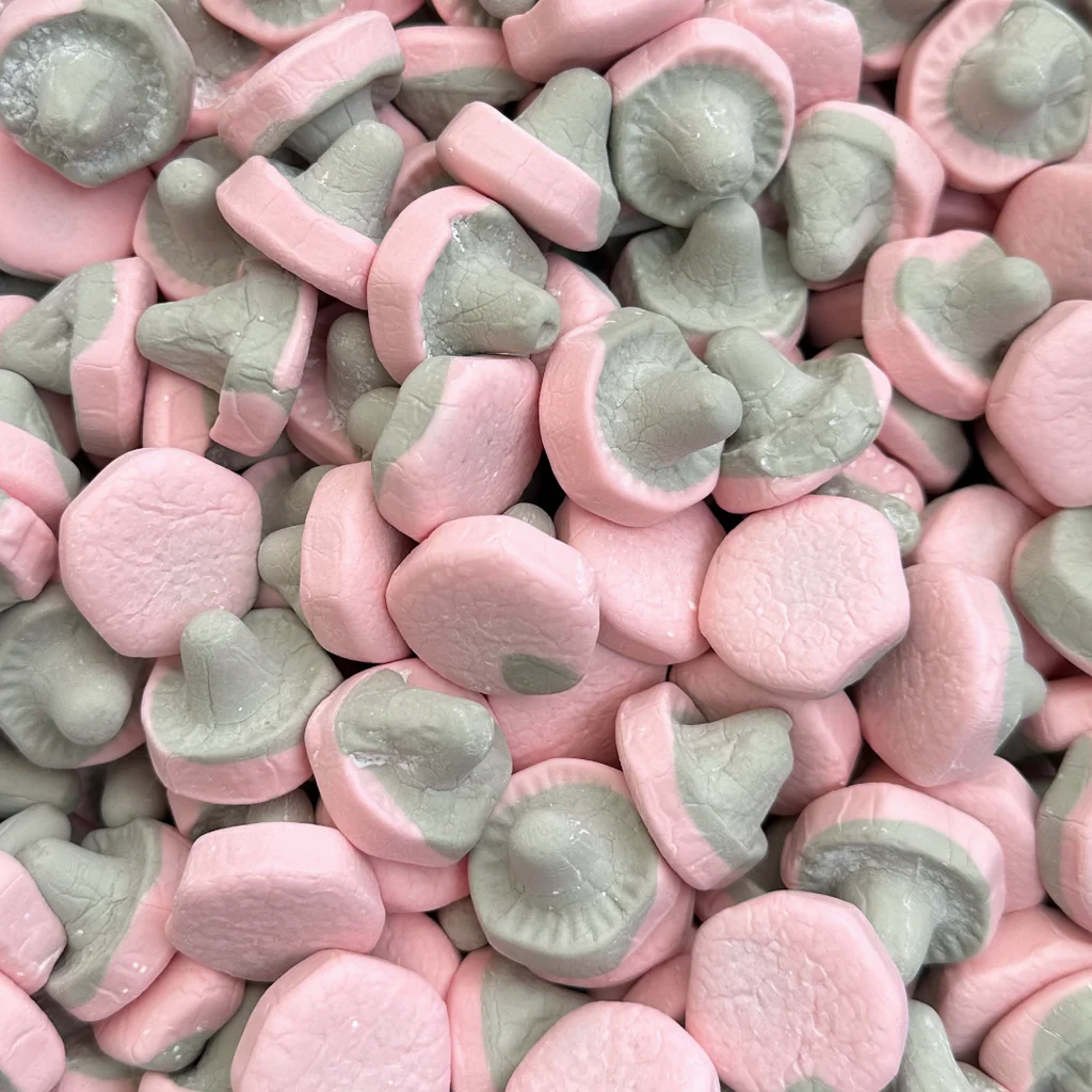 Raspberry Licorice Marshmallow Mushrooms