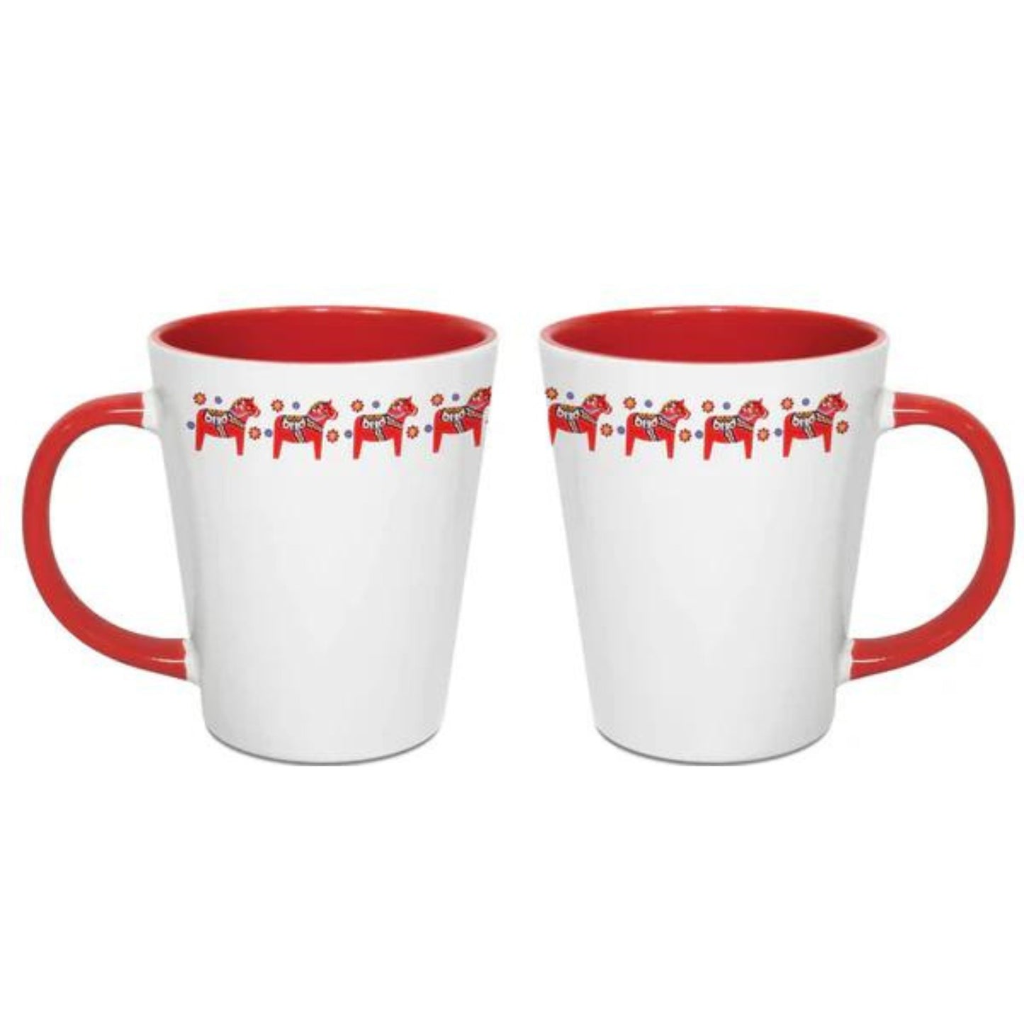 Red Dala Horse Latte Mug