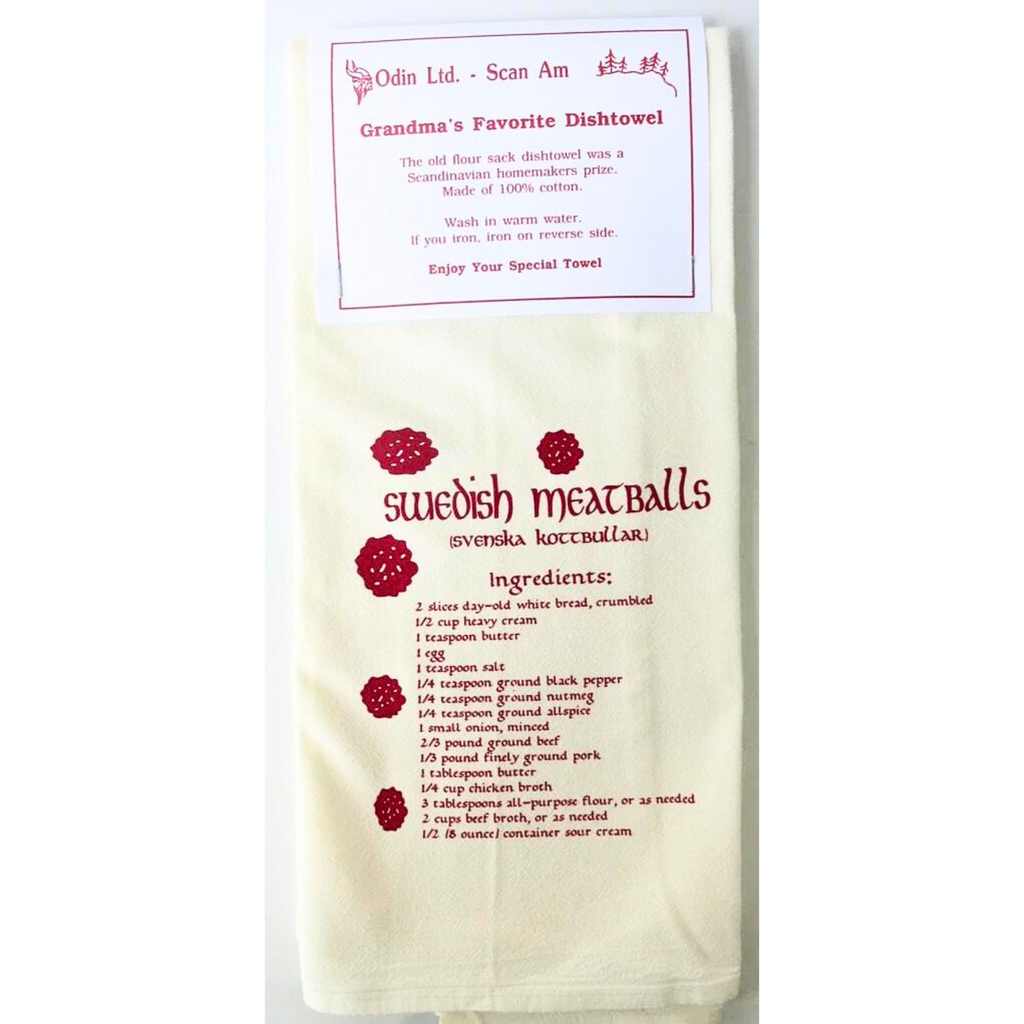 Grandma's Favorite Dishtowel - Swedish Meatballs