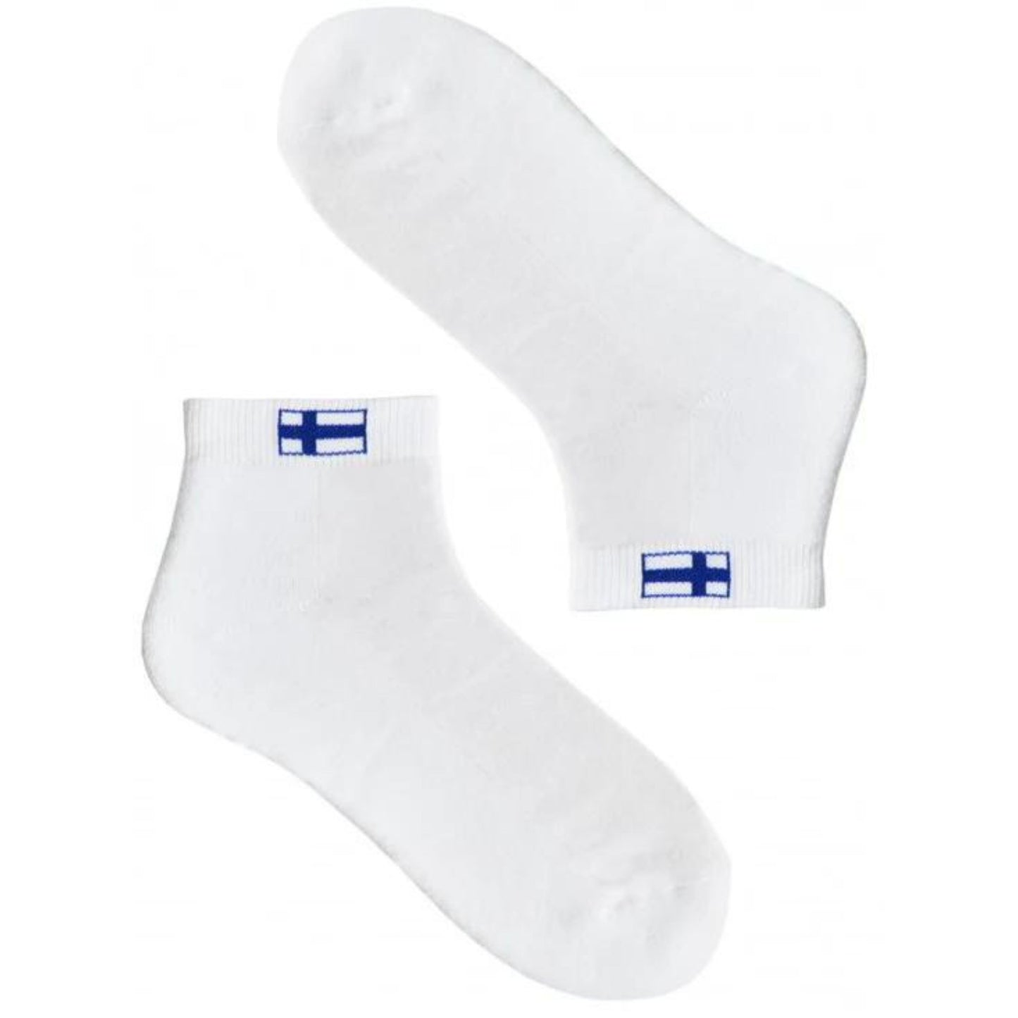 White Finnish Flag Ankle Socks