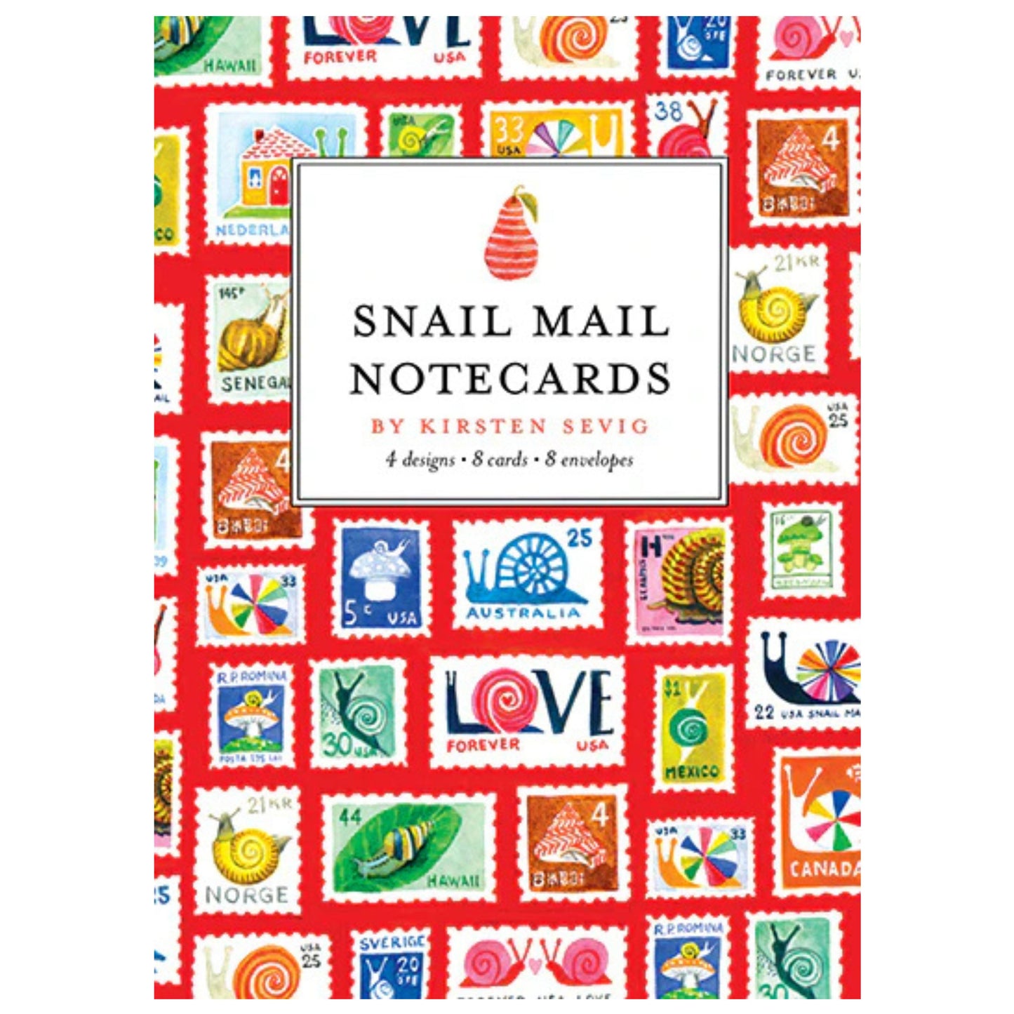 Snail Mail Notecards by Kirsten Sevig