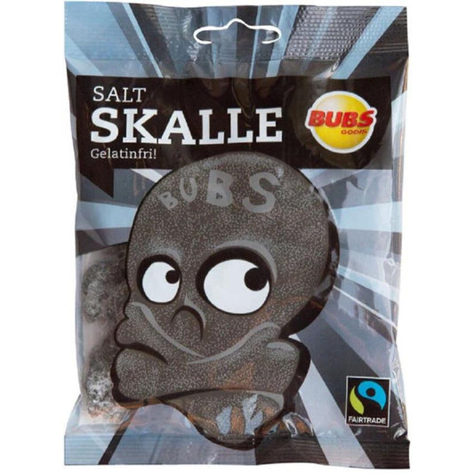 Bubs Swedish Salty Licorice Skulls (Salt Skalle)