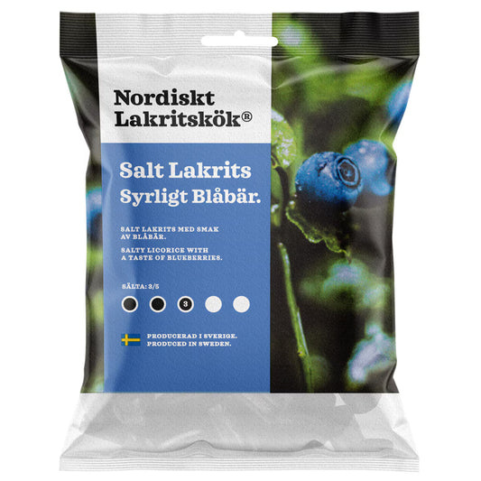 Nordiskt Lakritskök Salt Licorice Sour Blueberry Bag