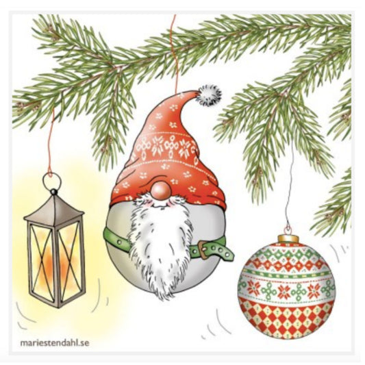 Christmas Ornament Tomte Swedish Dishcloth