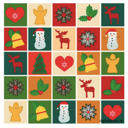 Christmas Bingo Swedish Dishcloth