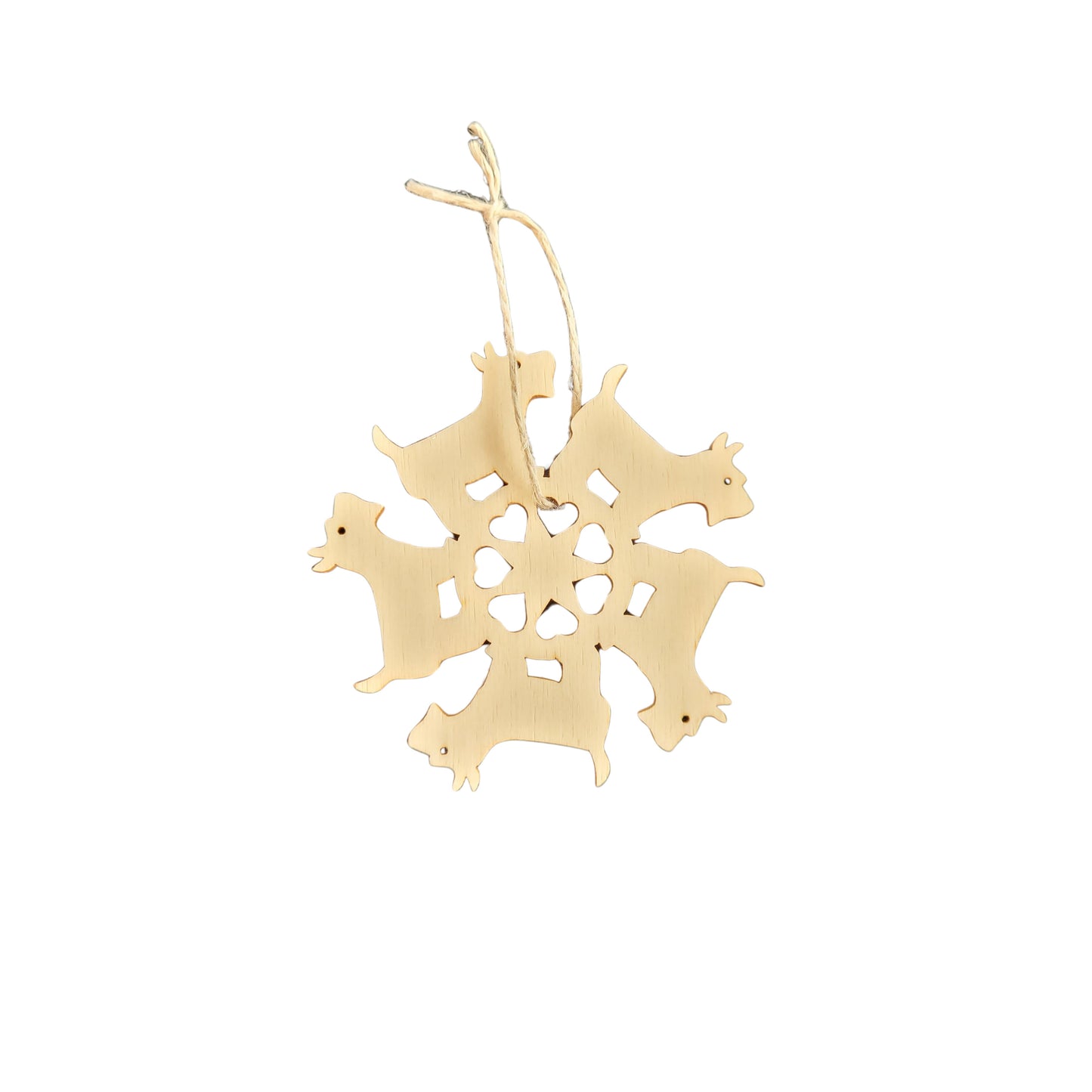 Wood Snowflake Ornaments