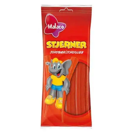 Malaco Strawberry Licorice Straws (Jordgubb Stjerner)