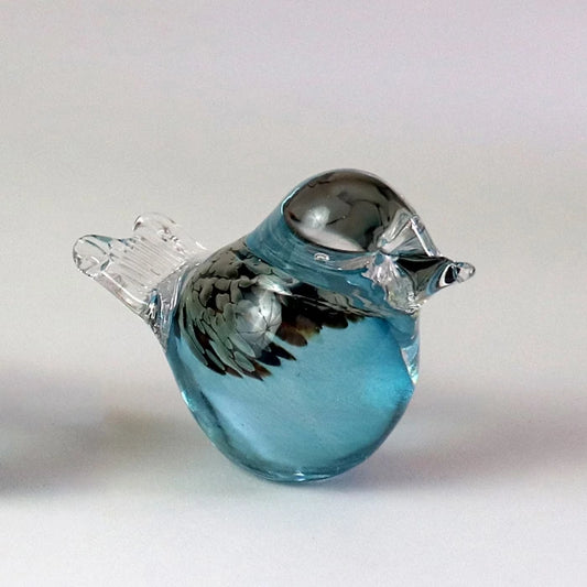 Bianco Blu of Finland Turquoise Glass Bird