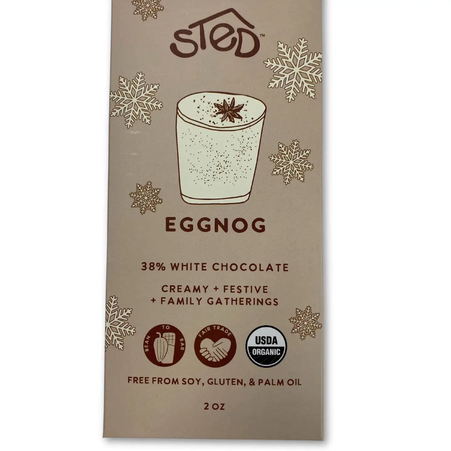 Sted Eggnog White Chocolate Bar