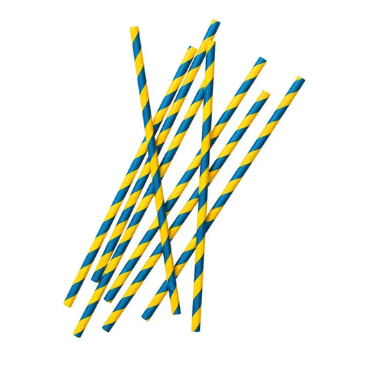 Yellow/Blue Paper Straws