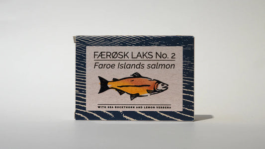 Faroe Islands Salmon. With sea buckthorn and lemon verbena