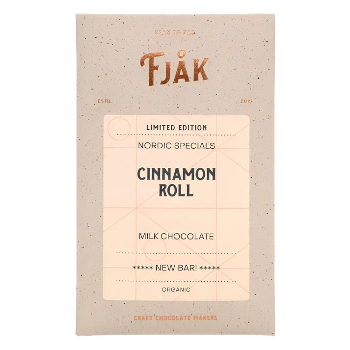 Fjåk Limited Edition Cinnamon Roll Milk Chocolate Bar