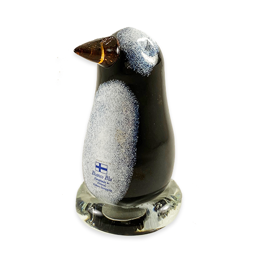 Bianco Blu of Finland Glass Penguin