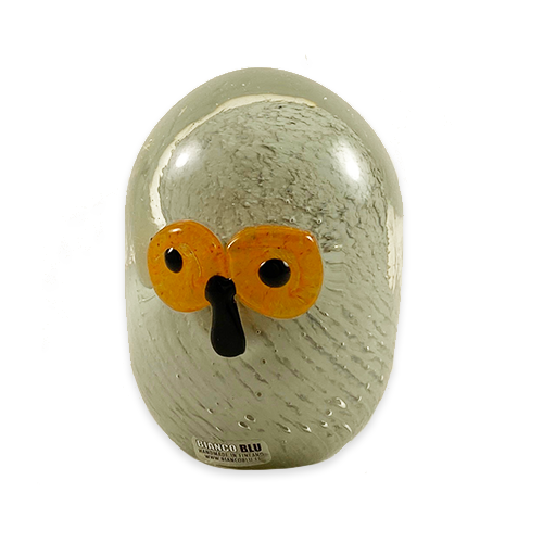 Bianco Blu of Finland Glass Owl