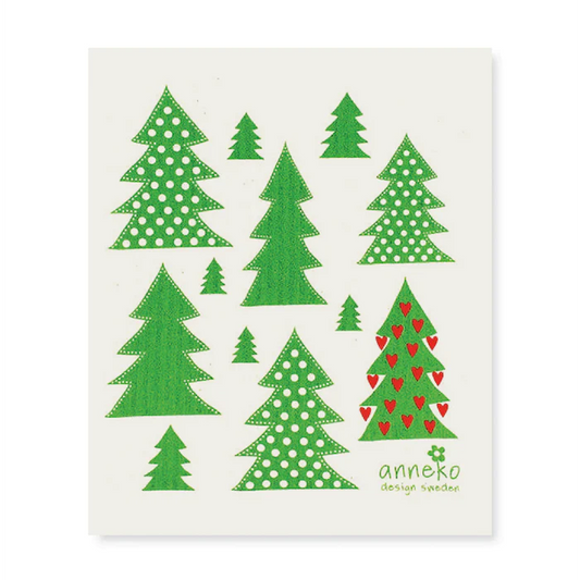 Anneko Design Evergreen Trees Swedish Dishcloth