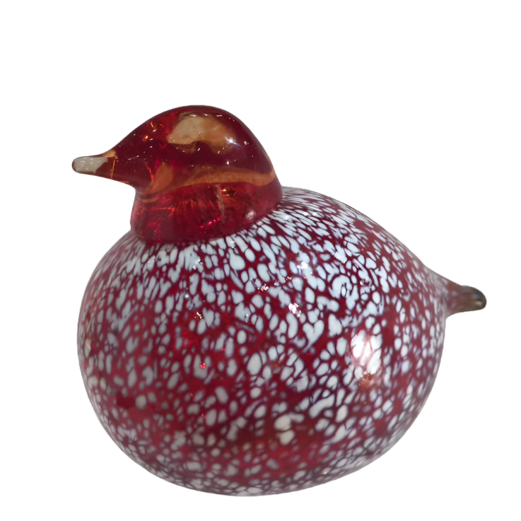 Bianco Blu of Finland Speckled Glass Bird