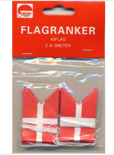 Danish Flag Garland