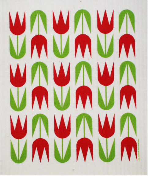 Red Marius Print Swedish Dishcloth – ScanSpecialties