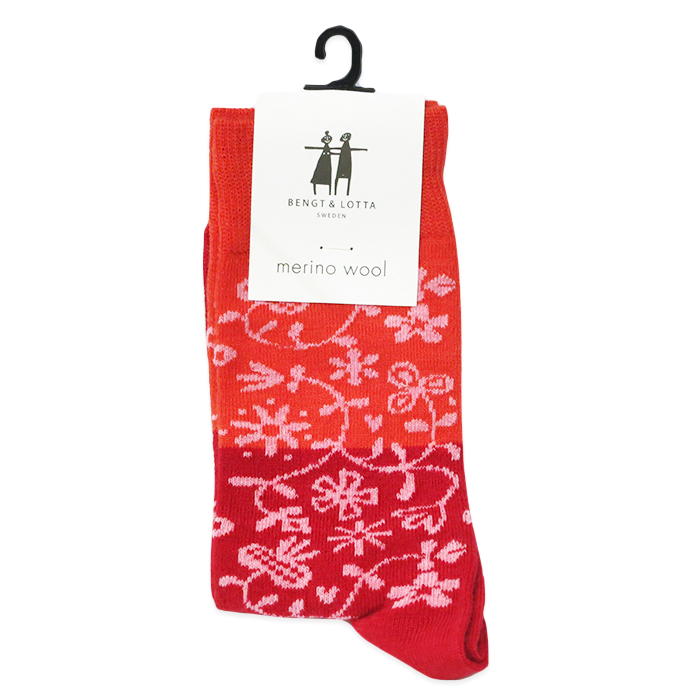 B&L Socks "Garden, Red"